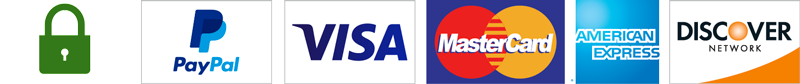 We accept Paypal and major credit cards. Your payment details are secured and verified by Trustwave.